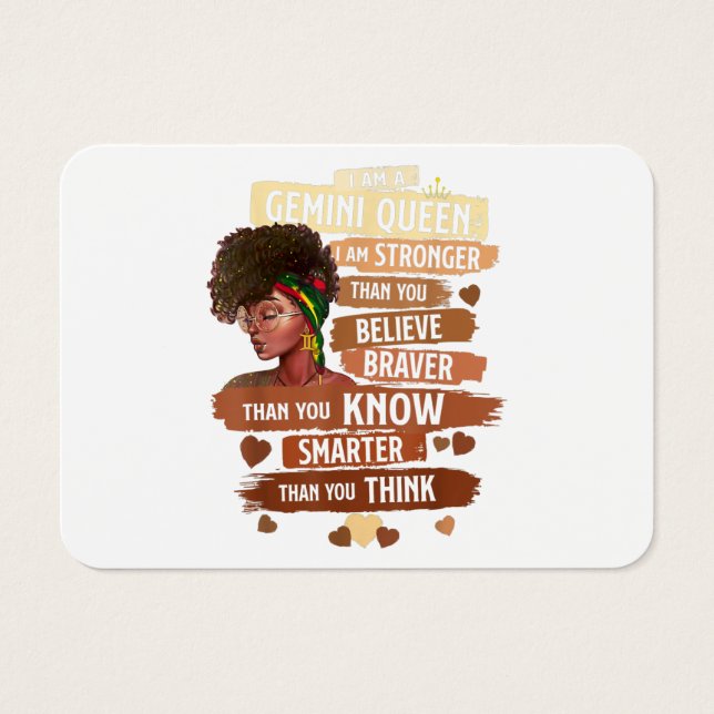 Cartes De Visite Gemini Queen Sweet As Candy Birthday Gift For Blac (Devant)