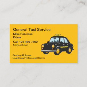 Cartes de visite génériques simples pour chauffeur
