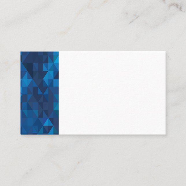 Cartes de visite géométriques bleus/blancs (Devant)