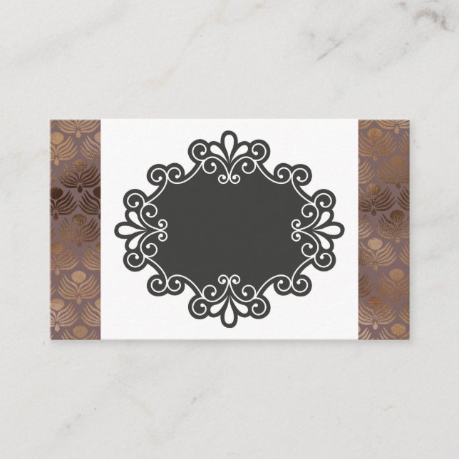Cartes de visite géométriques Bronze/Gold Designer (Devant)