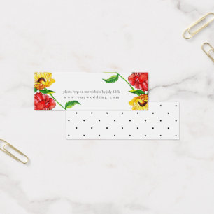 Cartes De Visite Gerbera Floral Site Mariage RSVP