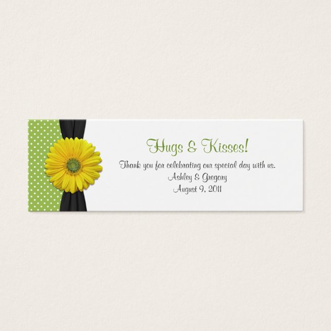 Cartes De Visite Gerbera Jaune Daisy Occasion spéciale Favoriser le (Devant)
