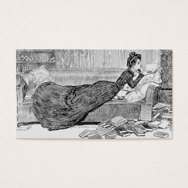 Cartes De Visite Gibson Girl Reading (Devant)
