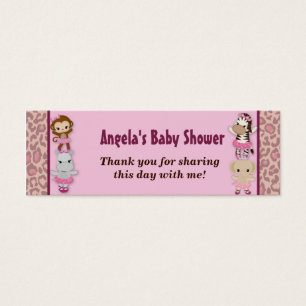 Cartes De Visite Girl MONKEY Tu Cute Baby shower Favoriser Tags TTC