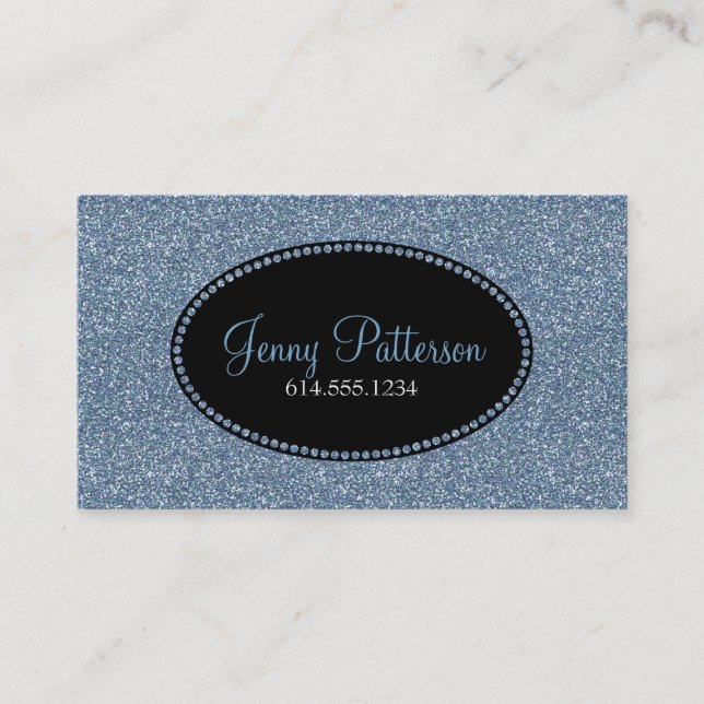 Cartes de visite Girly assez élégants bleus de (Devant)