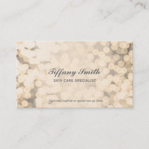 Cartes de visite glamour lumières scintillantes or