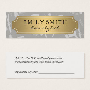 Cartes De Visite Gold Classic Makeup and Hair Appointment