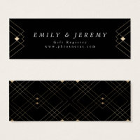 Gold Diamond noir Géométrique Mariage Gatsby