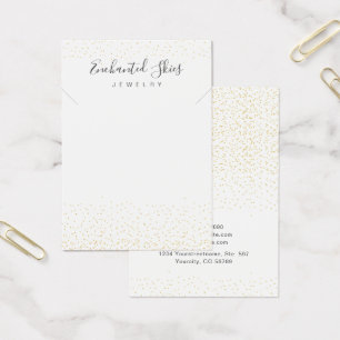 Cartes De Visite Gold Faux Foil Collier bijoux Display Card