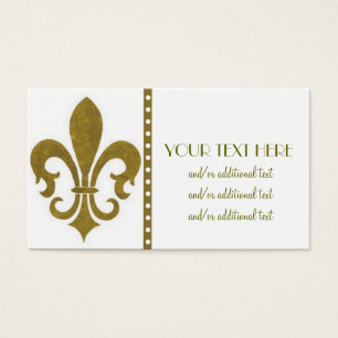 Cartes De Visite Gold Fleur De Lis