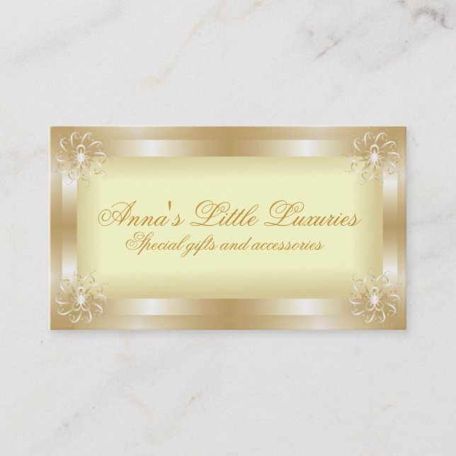 Cartes de visite Gold Frame de luxe (Devant)