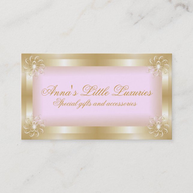 Cartes de visite Gold Frame de luxe (Devant)