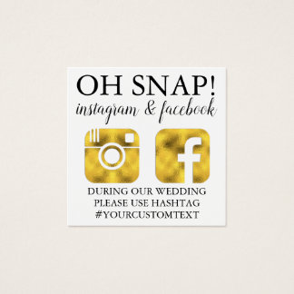 Cartes De Visite Gold Monogram Social Media Cards