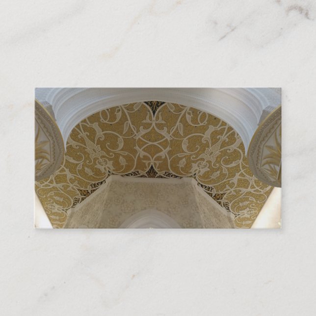 Cartes de visite Gold Motif à la main (Devant)