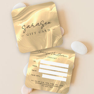 Cartes De Visite Gold Opal Stone Arrière - plan certificat cadeau