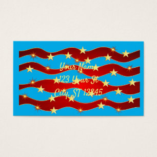 Cartes De Visite Gold Stars Ciel patriotique Thunder_Cove