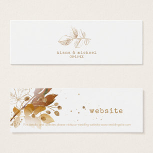 Cartes De Visite Golden Autumn Splash Mariage Website ID655