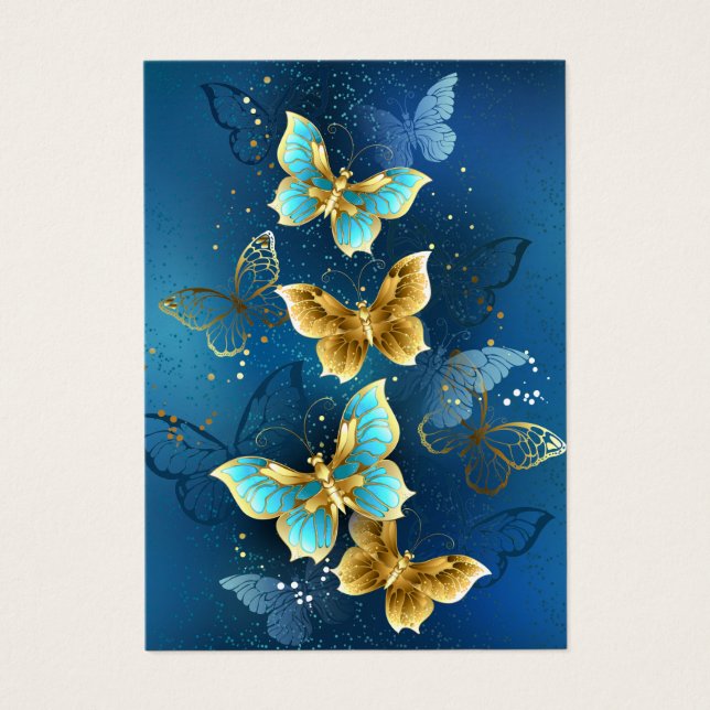 Cartes De Visite Golden butterflies (Devant)