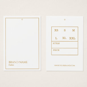 Cartes De Visite Golden Lux White Modern Hang Tags