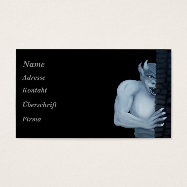 Cartes De Visite Golem - Gargoyle (Devant)