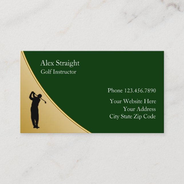 Cartes de visite Golf (Devant)