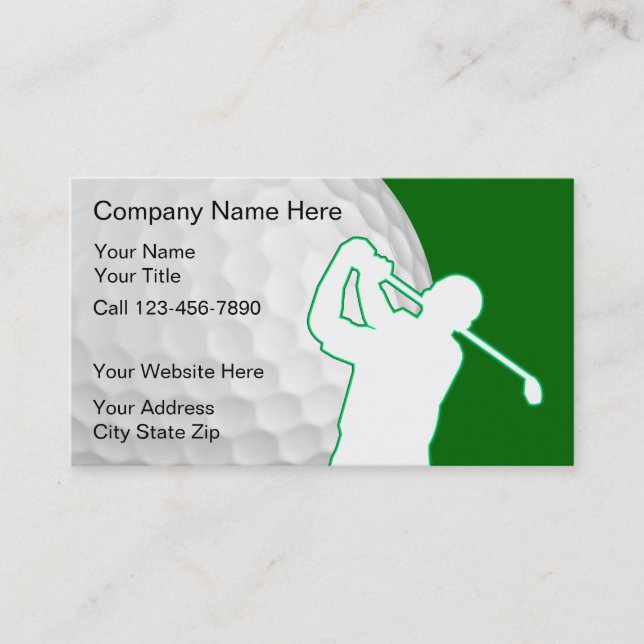 Cartes de visite Golf (Devant)