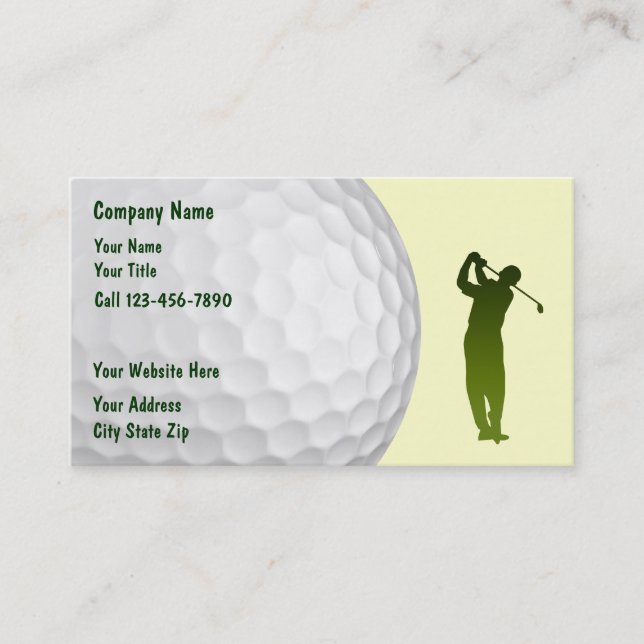 Cartes de visite Golf (Devant)