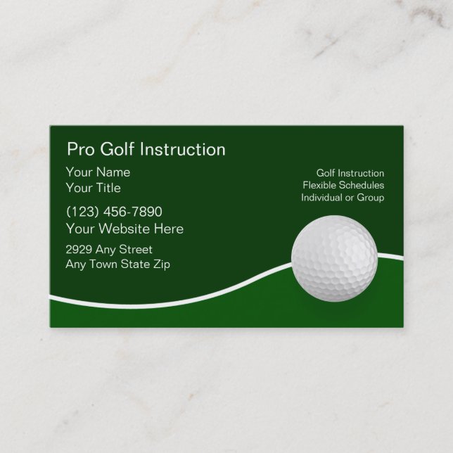 Cartes de visite Golf (Devant)
