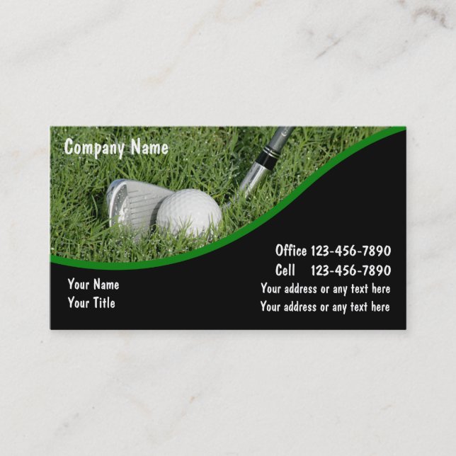 Cartes de visite Golf (Devant)