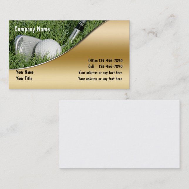 Cartes de visite Golf (Devant / Derrière)