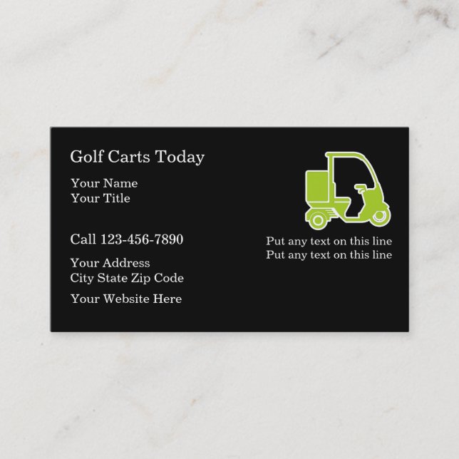 Cartes de visite Golf (Devant)