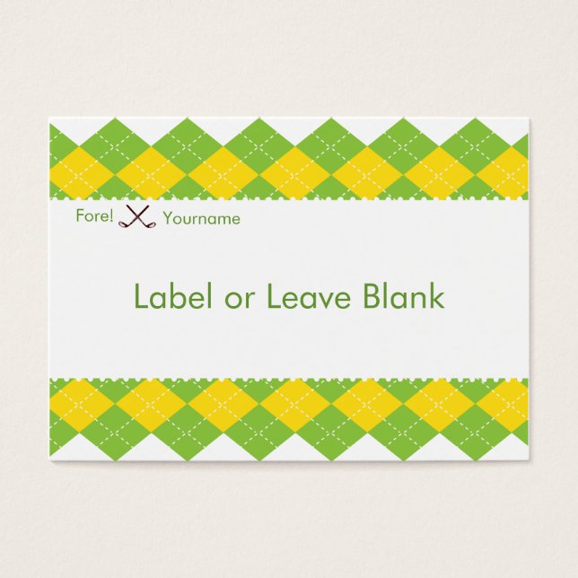 Cartes De Visite Golf Party Jacquard Preppy (Devant)