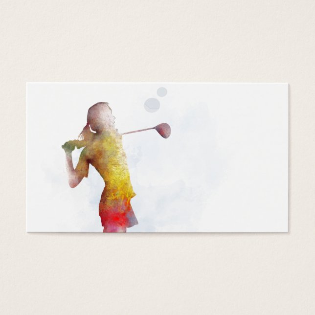 CARTES DE VISITE GOLFER FEMME (Devant)