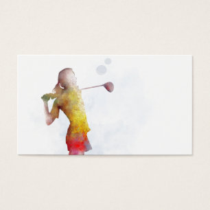 CARTES DE VISITE GOLFEUR DE FEMME