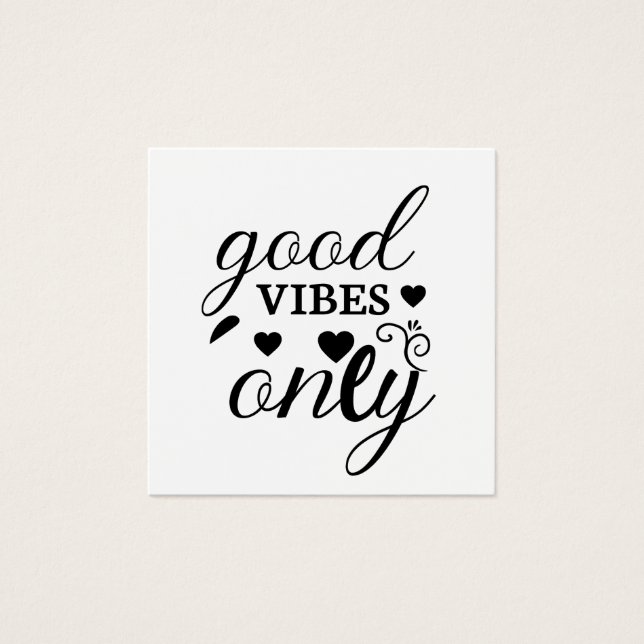 Cartes De Visite Good Vibes uniquement (Devant)