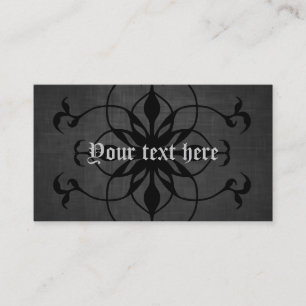 Cartes de visite gothiques foncés de fleur à