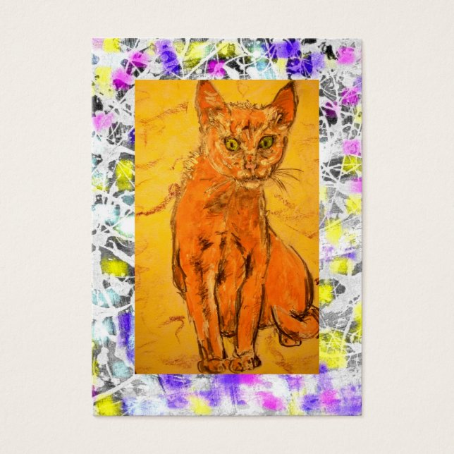 Cartes De Visite goutte de chat cool (Devant)