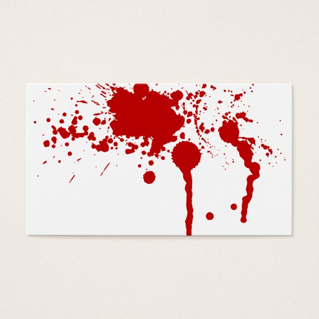 Cartes De Visite Goutte de sang Bloody Bleeding Halloween (Devant)
