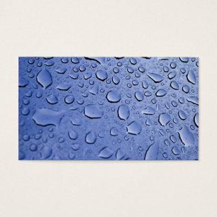 Cartes De Visite Gouttelettes d'eau bleue