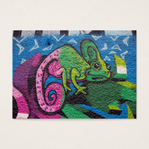 Cartes De Visite Graffiti coloré Chameleon