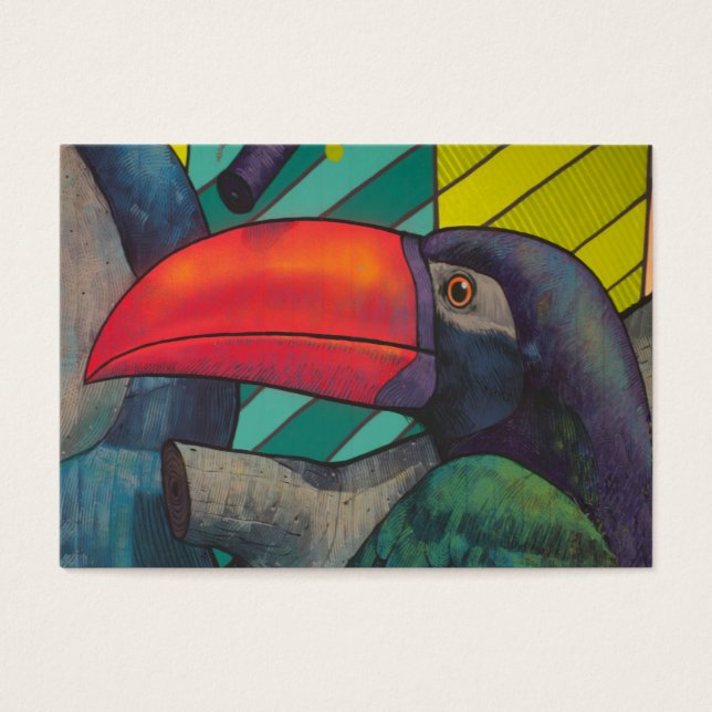 Cartes De Visite Graffiti Toucan coloré (Devant)