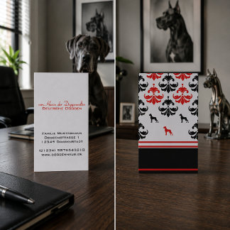 Cartes De Visite Grand Danois damassé