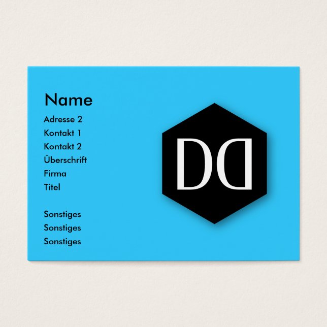 Cartes De Visite Grand Danois DD Identité (Devant)