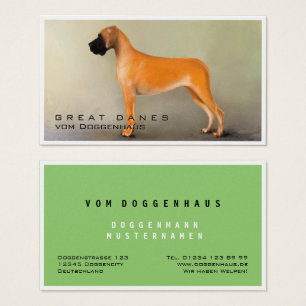 Cartes De Visite Grand Danois faon peint