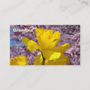 Cartes de visite Grand-mère Jaunes jonquilles Fleu
