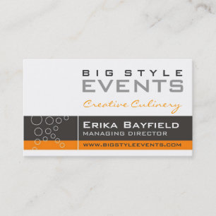 cartes de visite > grand style [orange : charbon