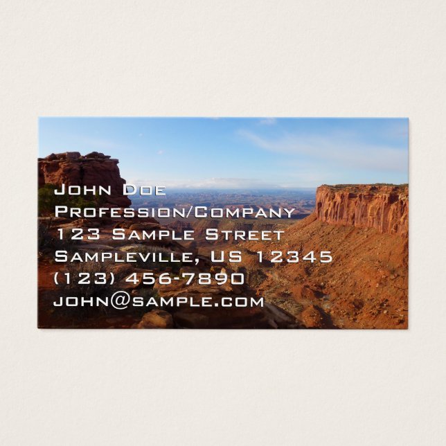Cartes De Visite Grand View Point à Canyonlands National Park (Devant)
