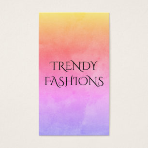 Cartes De Visite Grandes couleurs vives de texte fantaisie