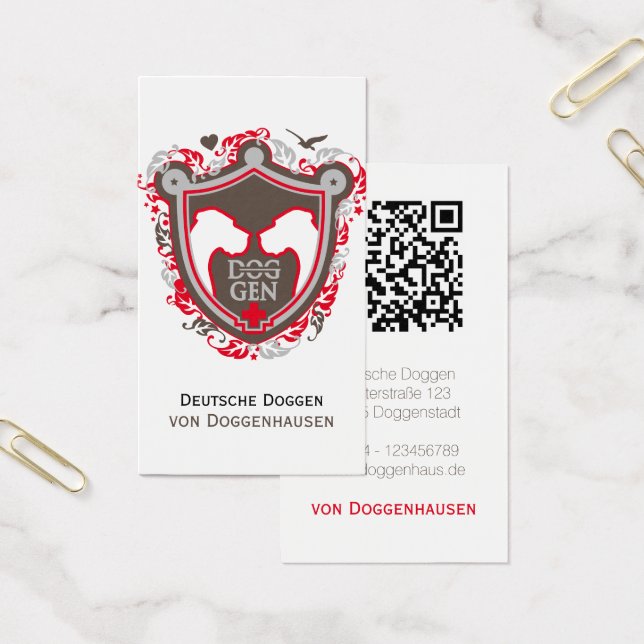 Cartes De Visite Grands Danois (Bureau)