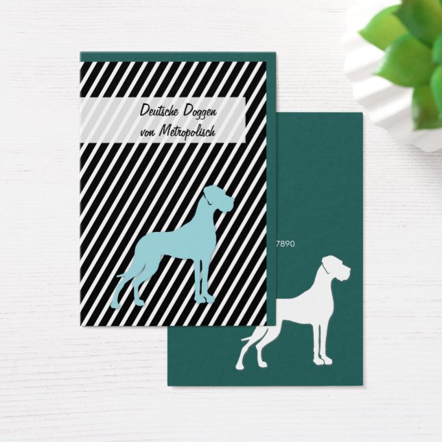 Cartes De Visite Grands Danois bleus blancs (Bureau)